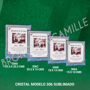 Cristal 306 con placa sublimada