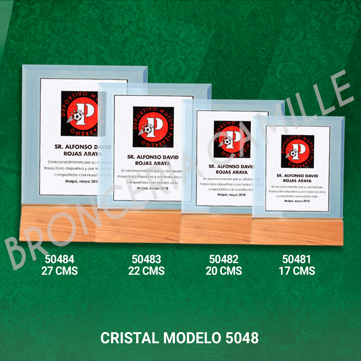 CRISTAL SUBLIMADO BASE MADERA 50481