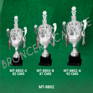 Copa plateada con orejas y portalogo MT-8802 Desde 82cms Hasta 92cms