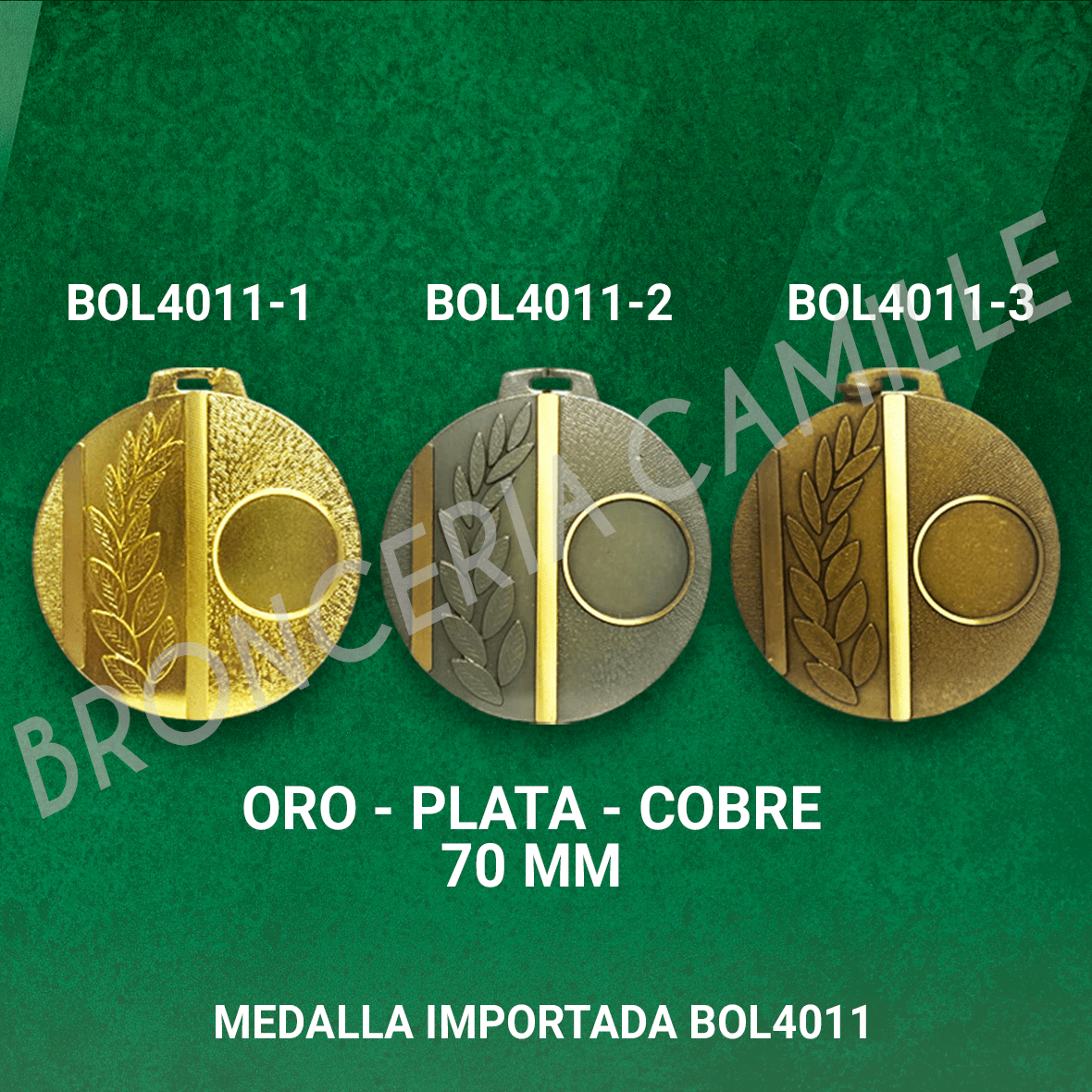 MEDALLA BOL4011 7cms ø