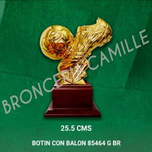 TROFEO EN RESINA BOTIN CON BALON 85464 G BR