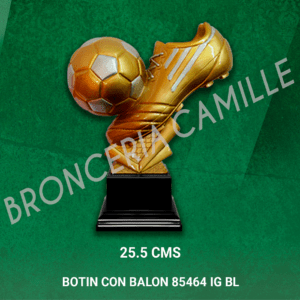 TROFEO EN RESINA BOTIN CON BALON 85464 IG BL