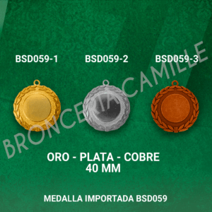 MEDALLA IMPORTADA BSD059 4cms ø