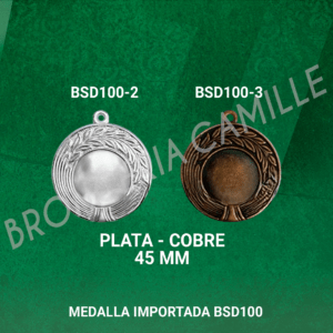 MEDALLA IMPORTADA BSD100 4.5cms ø