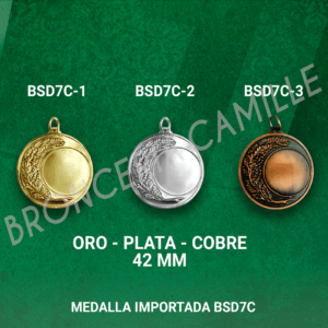 MEDALLA IMPORTADA BSD-7C 4.2cms ø