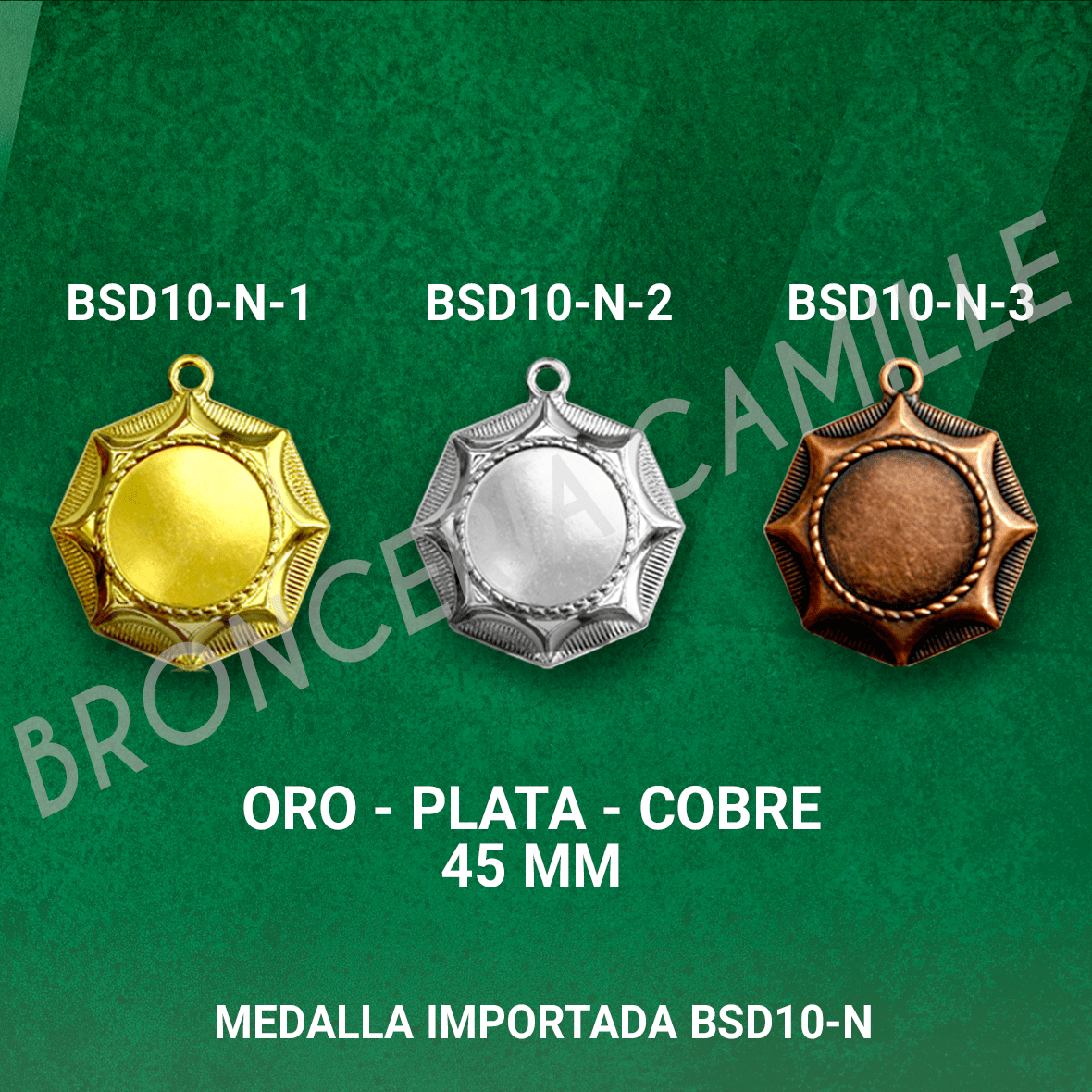 MEDALLA IMPORTADA BSD10-N 4.5cms ø