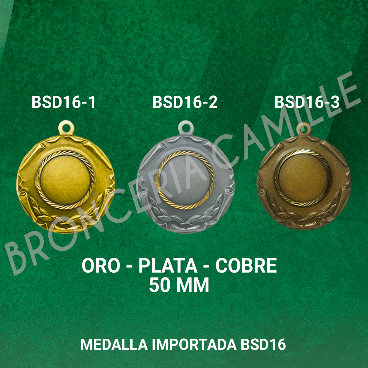 Medalla Importada BSD16 5cms ø