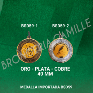 MEDALLA IMPORTADA BSD59 4cms ø