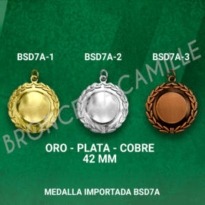 MEDALLA IMPORTADA BSD-7A 4.2cms ø
