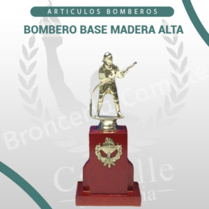 Bombero base madera alta