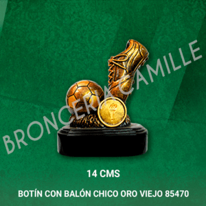 Trofeo Botín con balón chico oro viejo 85470