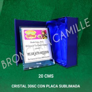 CRISTAL 306C con placa sublimada personalizada