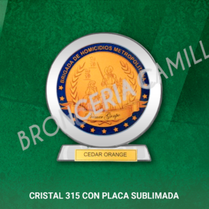 CRISTAL 315 CON PLACA SUBLIMADA