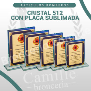 CRISTAL 512 CON PLACA SUBLIMADA