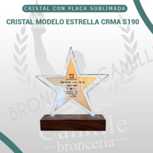 CRISTAL MODELO ESTRELLA CRMA s190