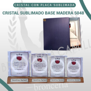 CRISTAL SUBLIMADO BASE MADERA 5048