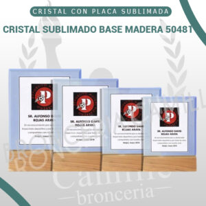 CRISTAL SUBLIMADO BASE MADERA 50481