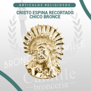 CRISTO ESPINA RECORTADO CHICO BRONCE