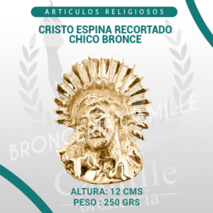 CRISTO ESPINA RECORTADO CHICO BRONCE