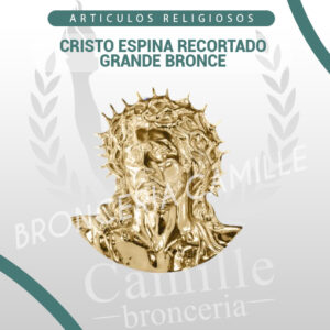 CRISTO ESPINA RECORTADO GRANDE BRONCE