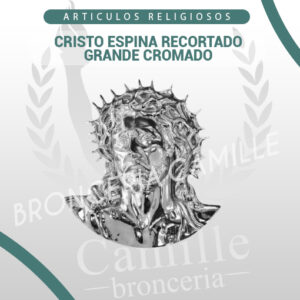CRISTO ESPINA RECORTADO GRANDE CROMADO