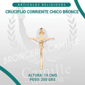 CRUCIFIJO CORRIENTE CHICO BRONCE