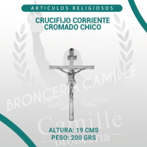 CRUCIFIJO CORRIENTE CROMADO CHICO