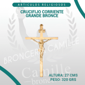 CRUCIFIJO CORRIENTE GRANDE BRONCE