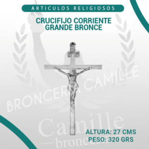 CRUCIFIJO CORRIENTE GRANDE CROMADO