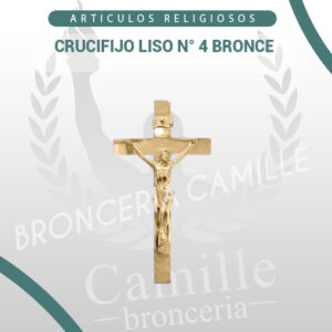 CRUCIFIJO LISO N° 4 BRONCE