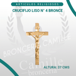 CRUCIFIJO LISO N° 4 BRONCE