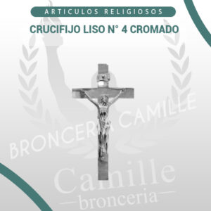 CRUCIFIJO LISO N° 4 CROMADO