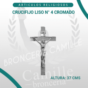 CRUCIFIJO LISO N° 4 CROMADO