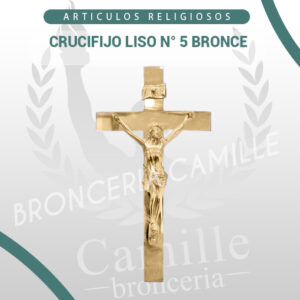 CRUCIFIJO LISO N° 5 BRONCE