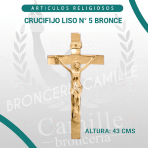 CRUCIFIJO LISO N° 5 BRONCE