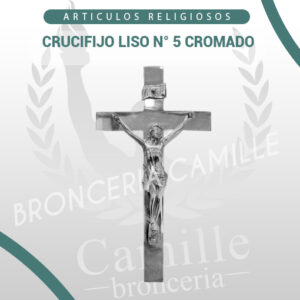 CRUCIFIJO LISO N° 5 CROMADO