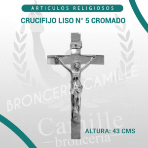 CRUCIFIJO LISO N° 5 CROMADO