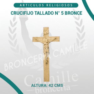 CRUCIFIJO TALLADO N° 5 BRONCE
