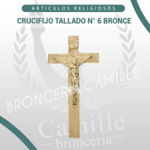 CRUCIFIJO TALLADO N° 6 BRONCE