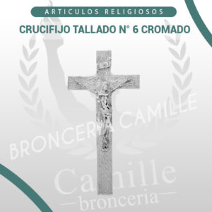 CRUCIFIJO TALLADO N° 6 CROMADO
