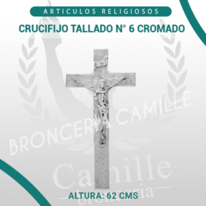 CRUCIFIJO TALLADO N° 6 CROMADO