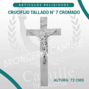 CRUCIFIJO TALLADO N° 7 CROMADO