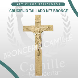 CRUCIFIJO TALLADO N°7 BRONCE