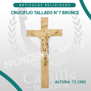 CRUCIFIJO TALLADO N°7 BRONCE