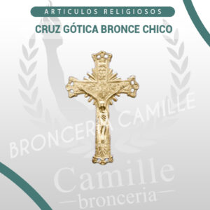 CRUZ GÓTICA BRONCE CHICO