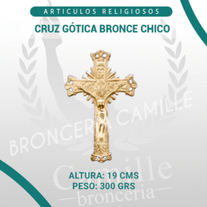 CRUZ GÓTICA BRONCE CHICO
