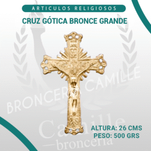 CRUZ GÓTICA BRONCE GRANDE