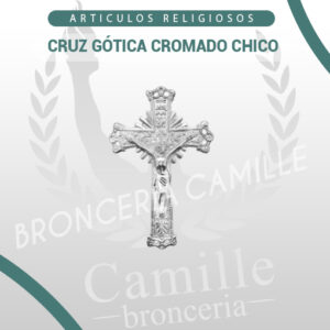 CRUZ GÓTICA CROMADO CHICO