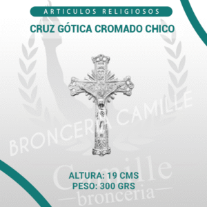 CRUZ GÓTICA CROMADO CHICO