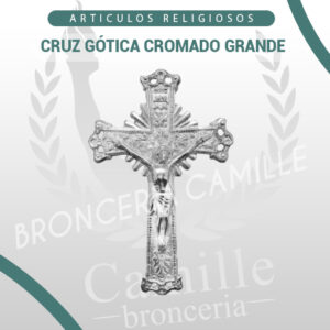CRUZ GÓTICA CROMADO GRANDE